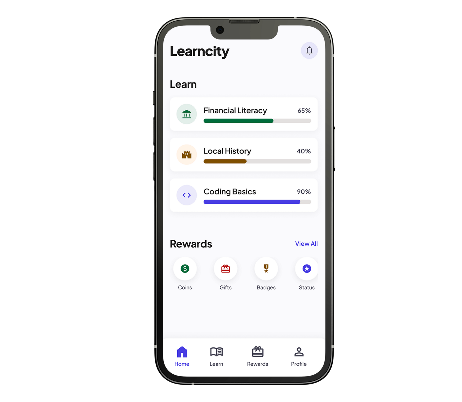 Learnicity app mockup